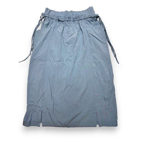 Current Air Los Angeles Midi Paperbag Dusty Blue Elastic Waistband Size Small - Picture 4 of 9